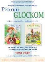 Marec – mesiac knihy, XI. ročník: Beseda so spisovateľom PETROM GLOCKOM